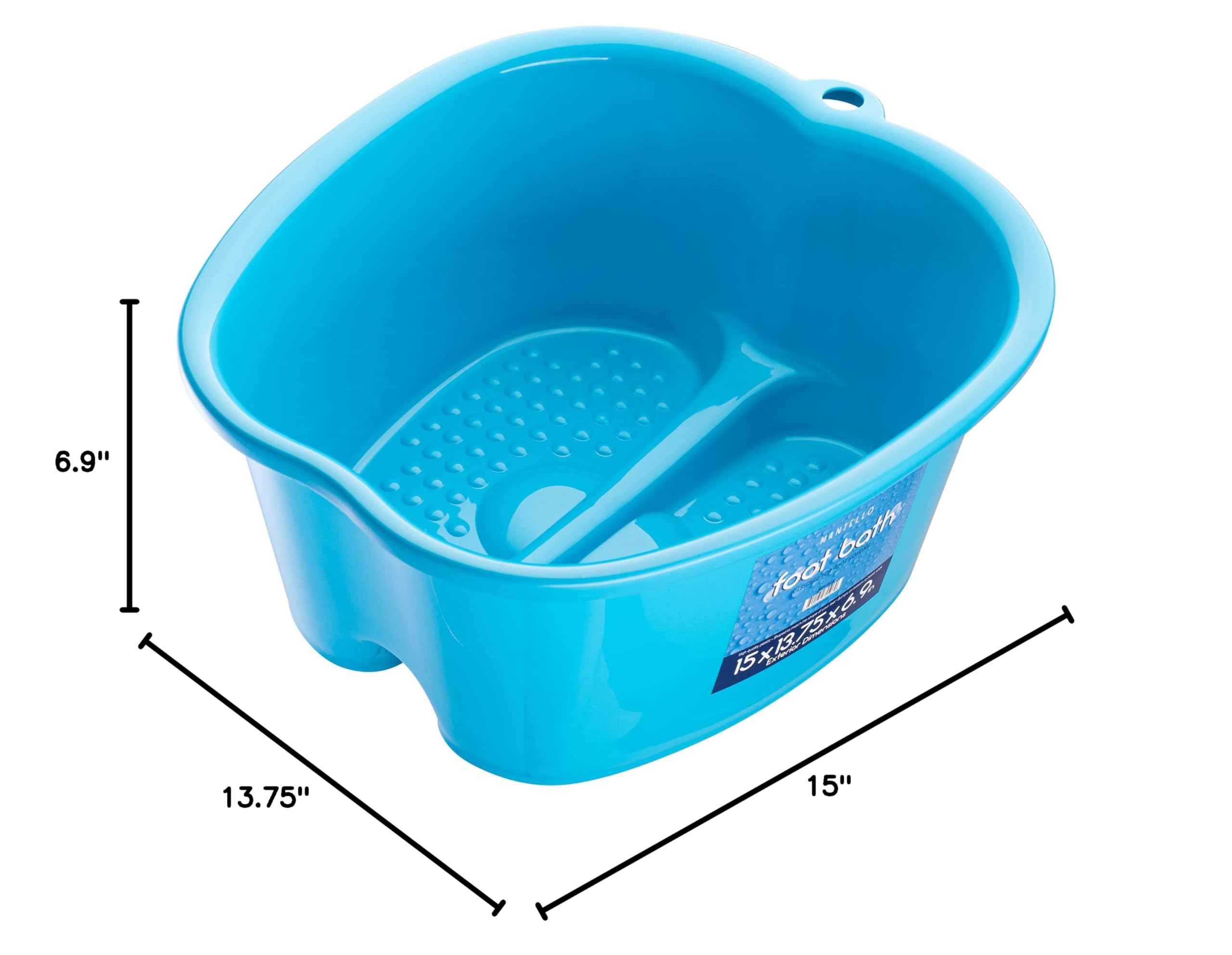 Mantello lifestyle image with person relaxing while soaking feet showing at-home relief