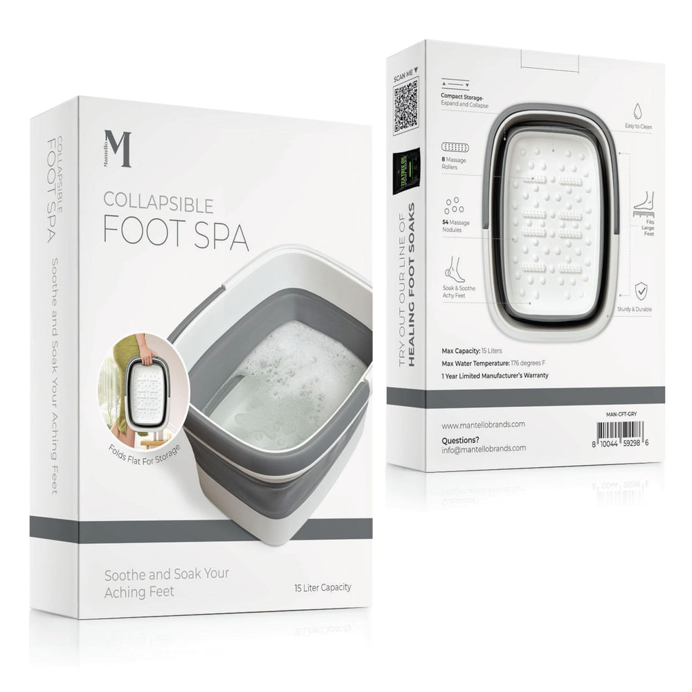 Mantello collapsed and stored under a sink illustrating space-saving, easy storage benefit