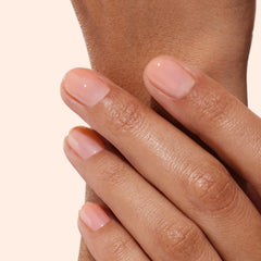 Manucurist brush stroke of raspberry tint demonstrating smooth application