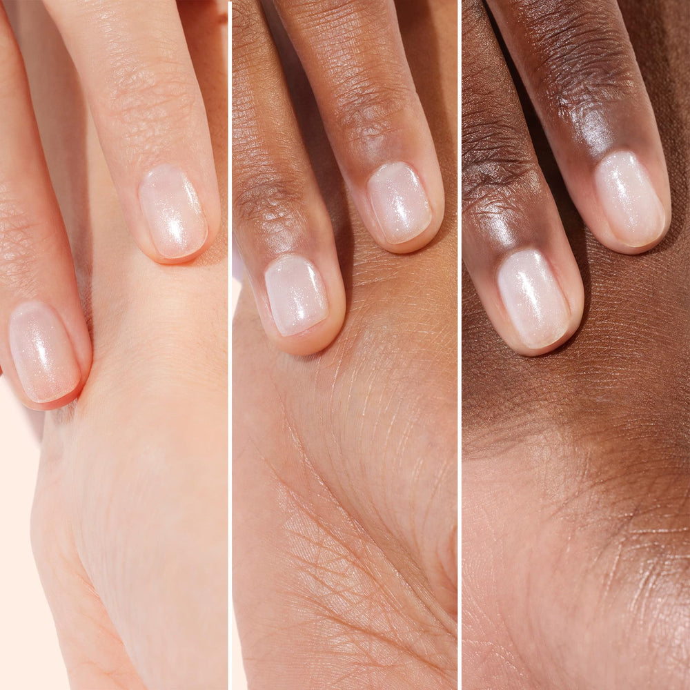 manucurist on nails lifestyle image showing natural luminous manicure benefit