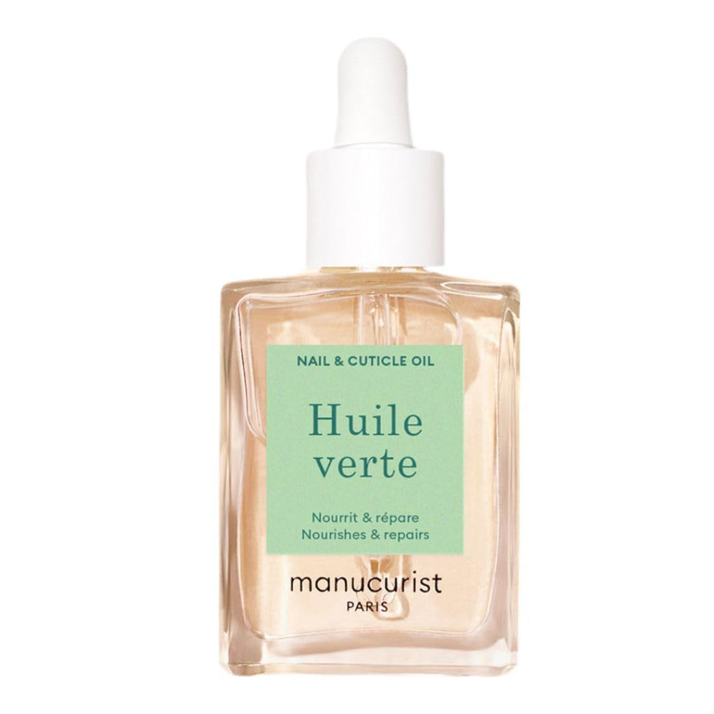 Manucurist Green Oil front bottle shot showing sleek packaging and hydration benefits