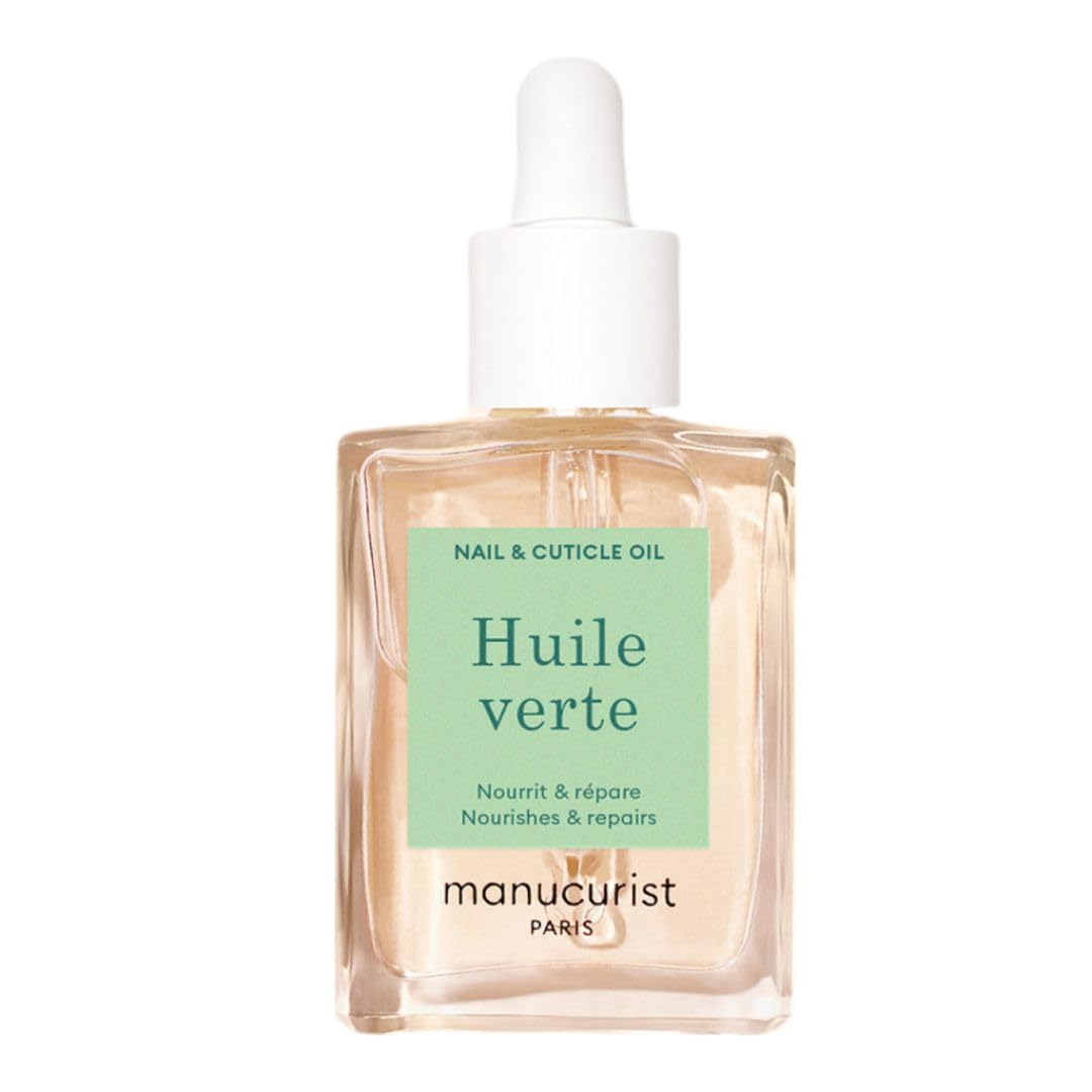 Manucurist Green Oil front bottle shot showing sleek packaging and hydration benefits