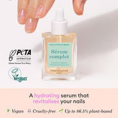Manucurist pump detail dispensing serum quickly for controlled application benefit