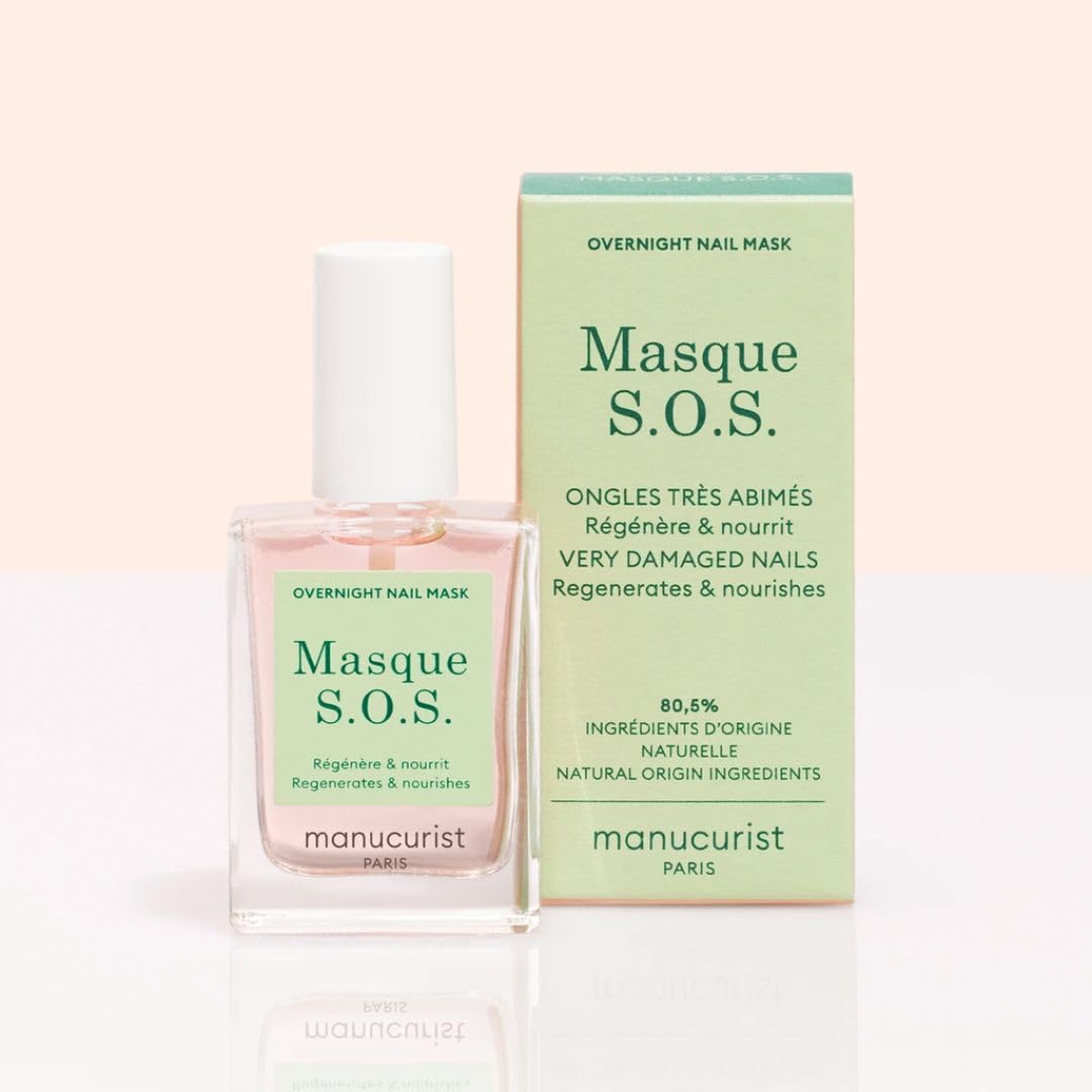 Manucurist 0.5 fl oz bottle next to a coin for size comparison and portability
