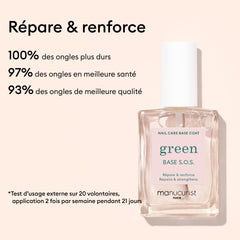 Manucurist S.O.S. Base Coat texture close-up highlighting fast-absorbing hydration