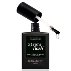 Manucurist bottle front view showing clear top coat and brand gloss benefits