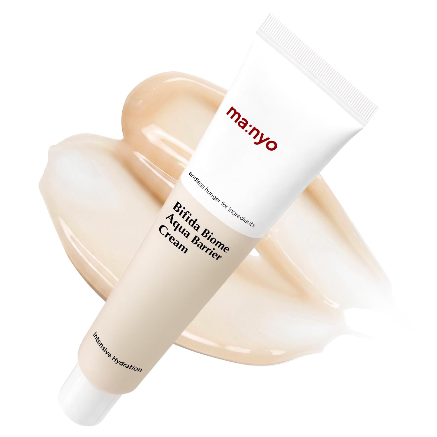 ma:nyo jar front view showing packaging and lightweight moisturizer benefits