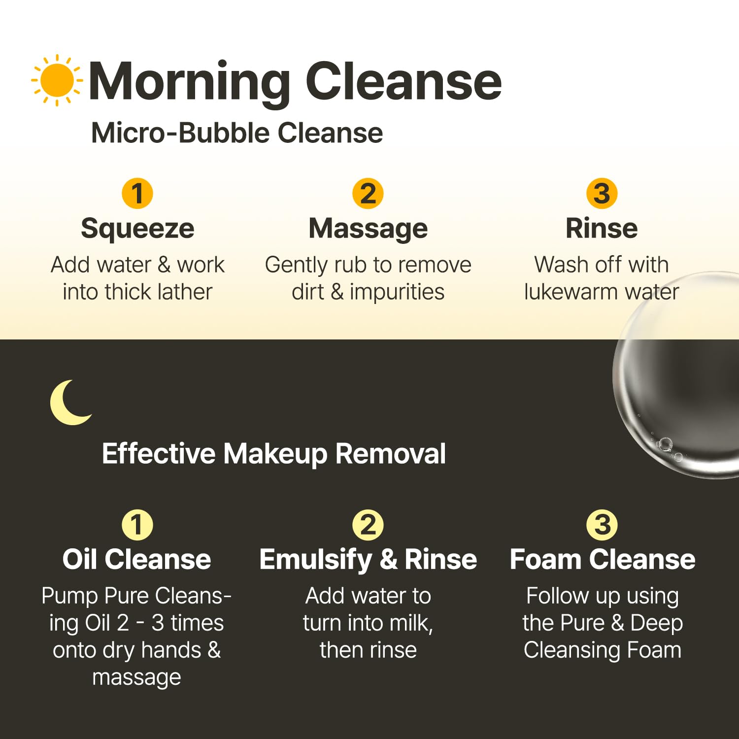 ma:nyo flatlay with cleansing oil showing effective night double-cleanse