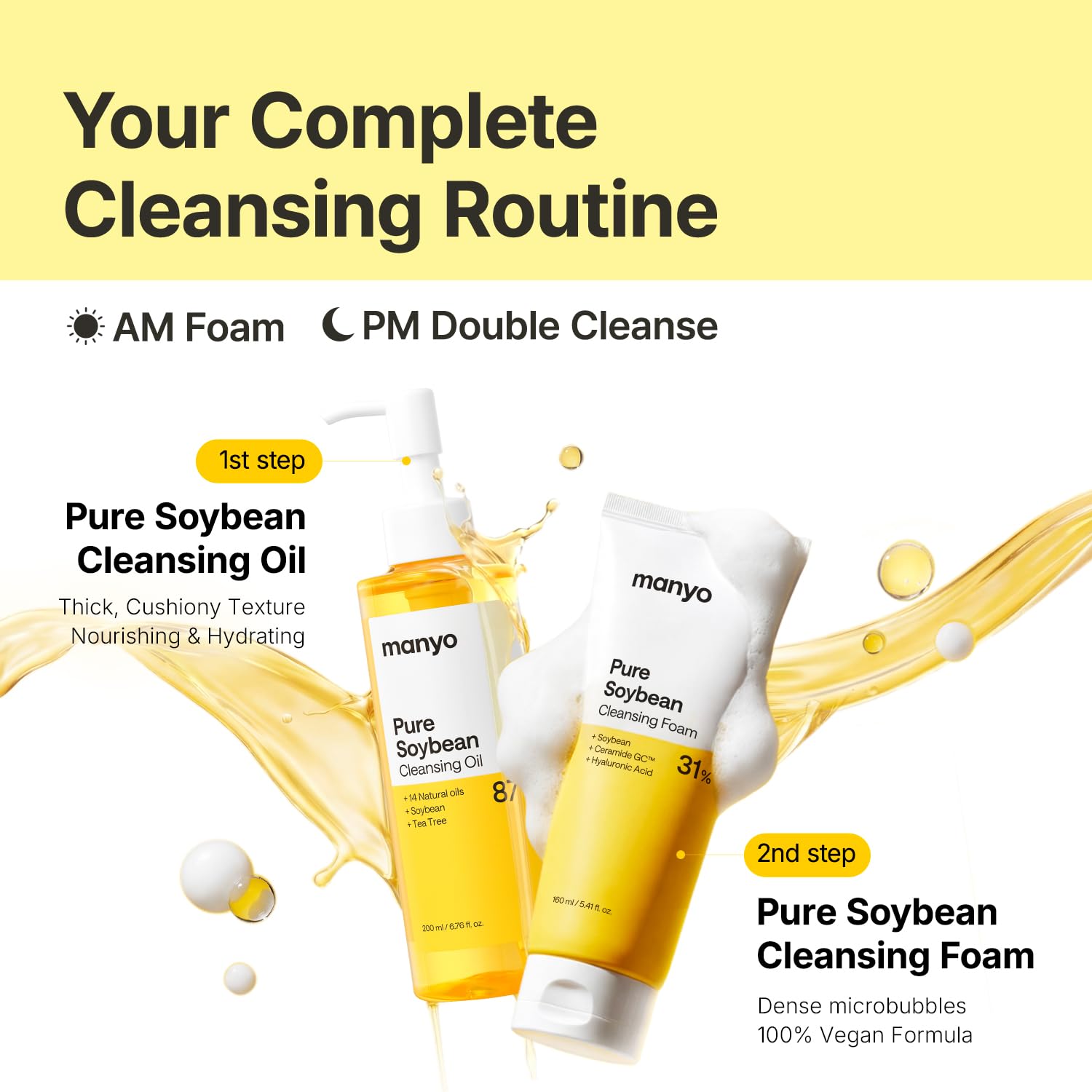 ma:nyo in-use during morning routine conveying fresh hydrated skin