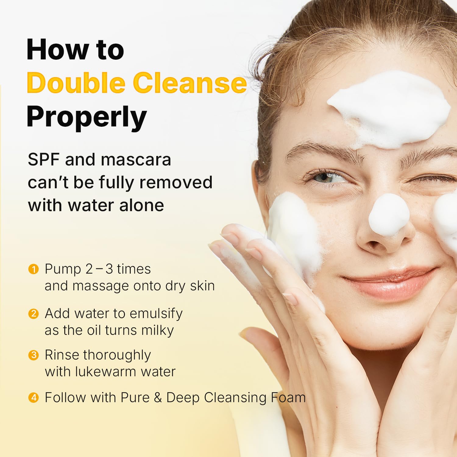 ma:nyo skin after rinse appearing smooth and hydrated, minimized residue