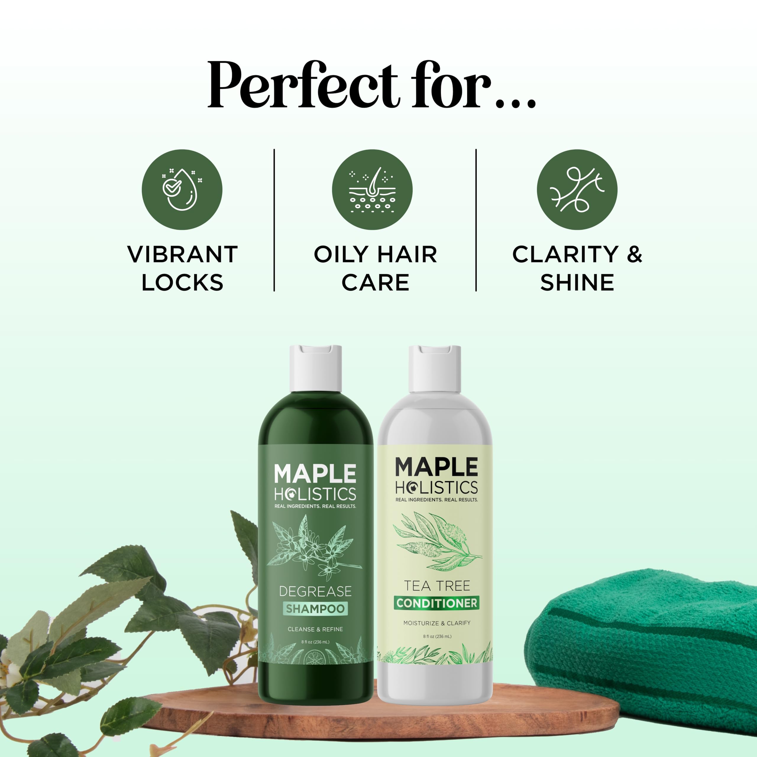 Maple Holistics back label with usage directions and cruelty-free certifications