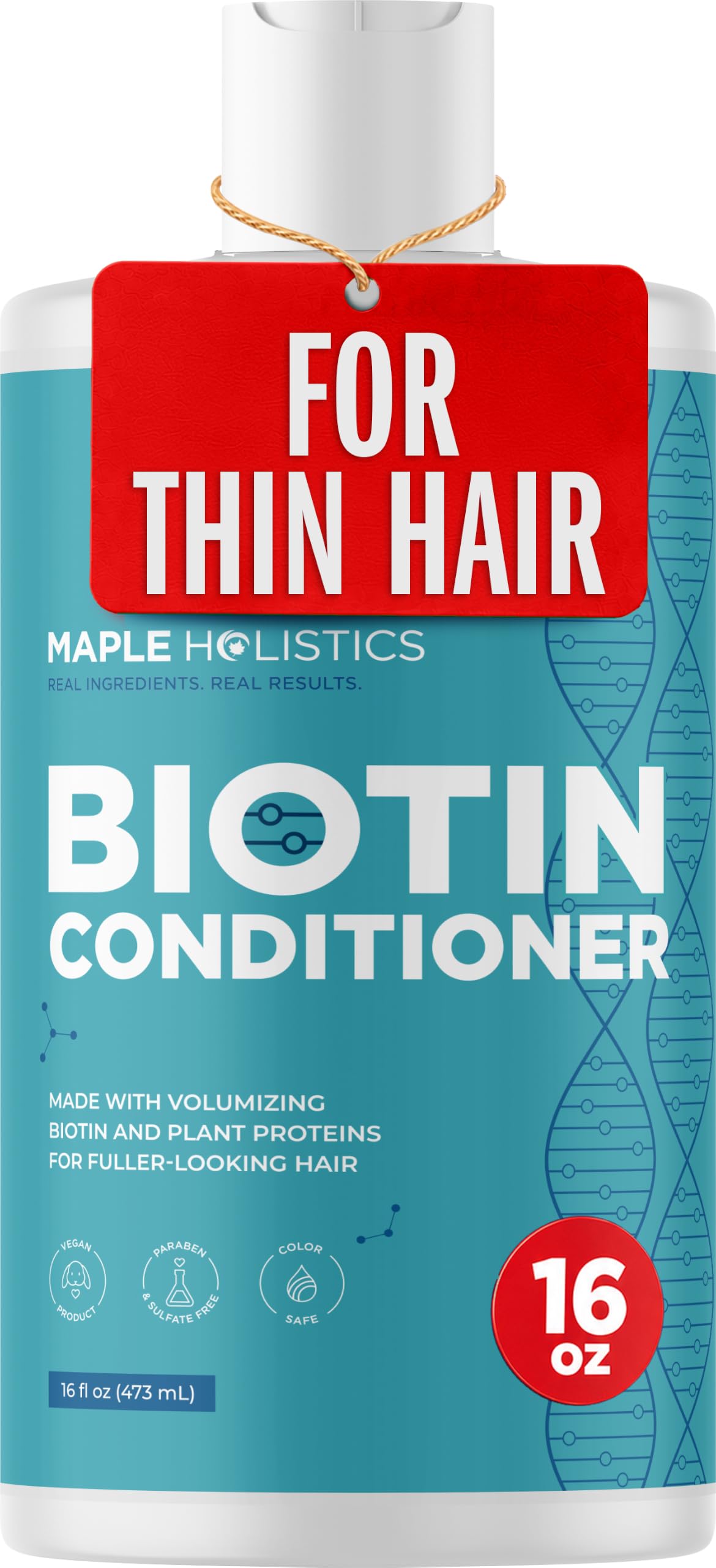 Maple Holistics front bottle showing label and 16 fl oz size for clear product identification