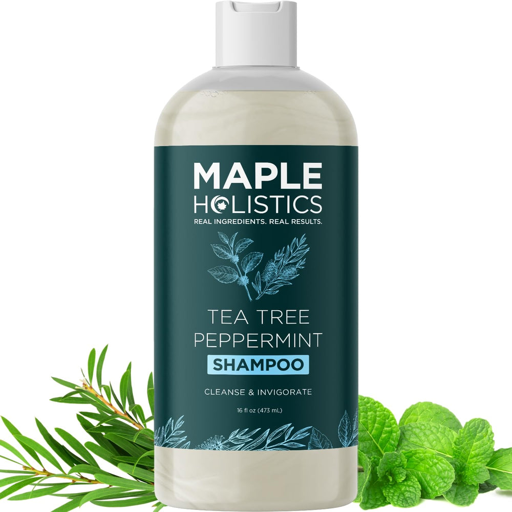 Maple Holistics bottle front packaging showing clean clarifying benefits