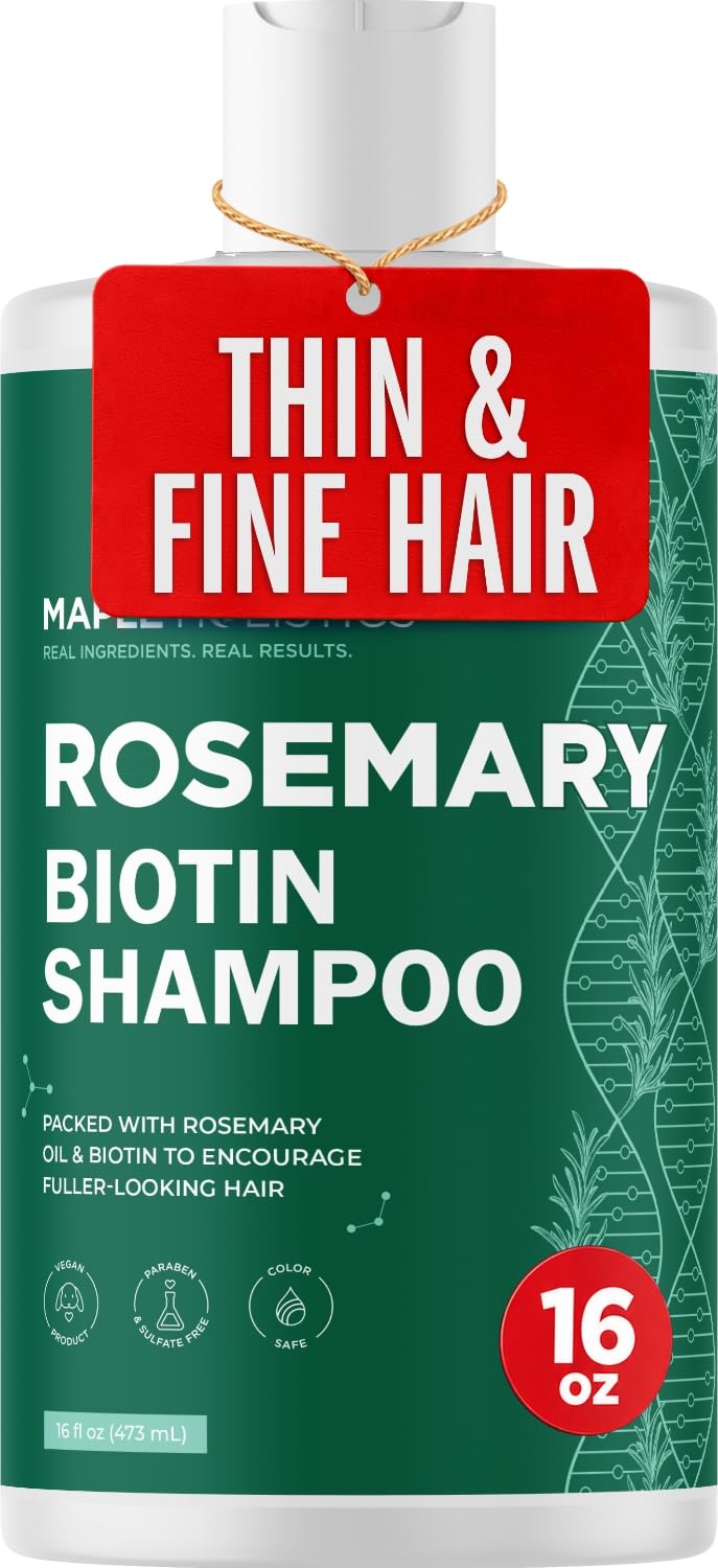 Maple Holistics front bottle view showing clean vegan shampoo benefits