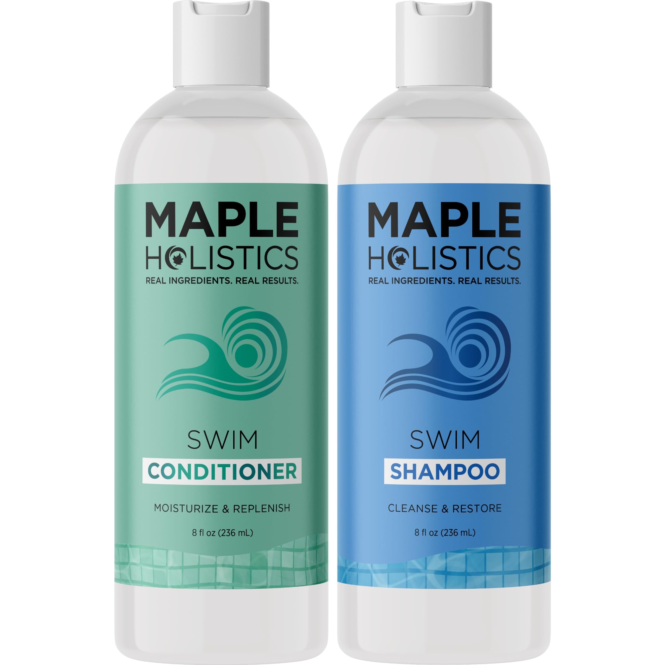 Maple Holistics applying shampoo to wet hair illustrating effective chlorine removal benefit