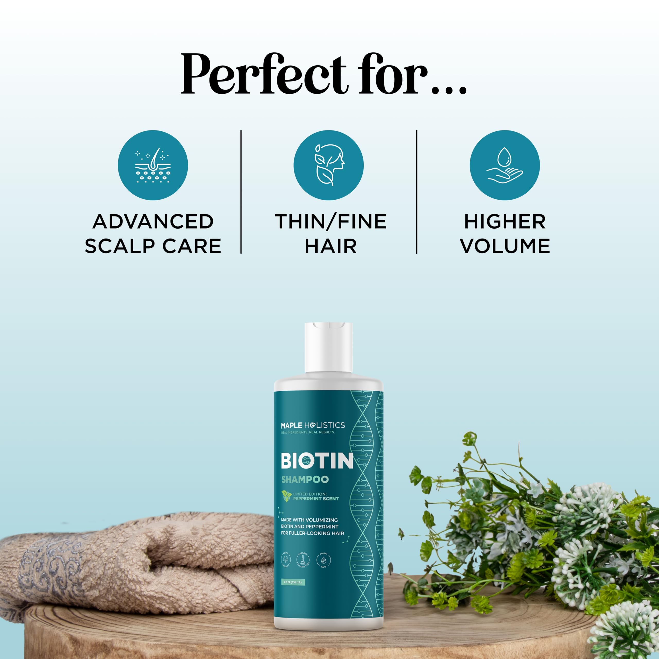 Maple Holistics in bathroom scene demonstrating daily refresh benefit