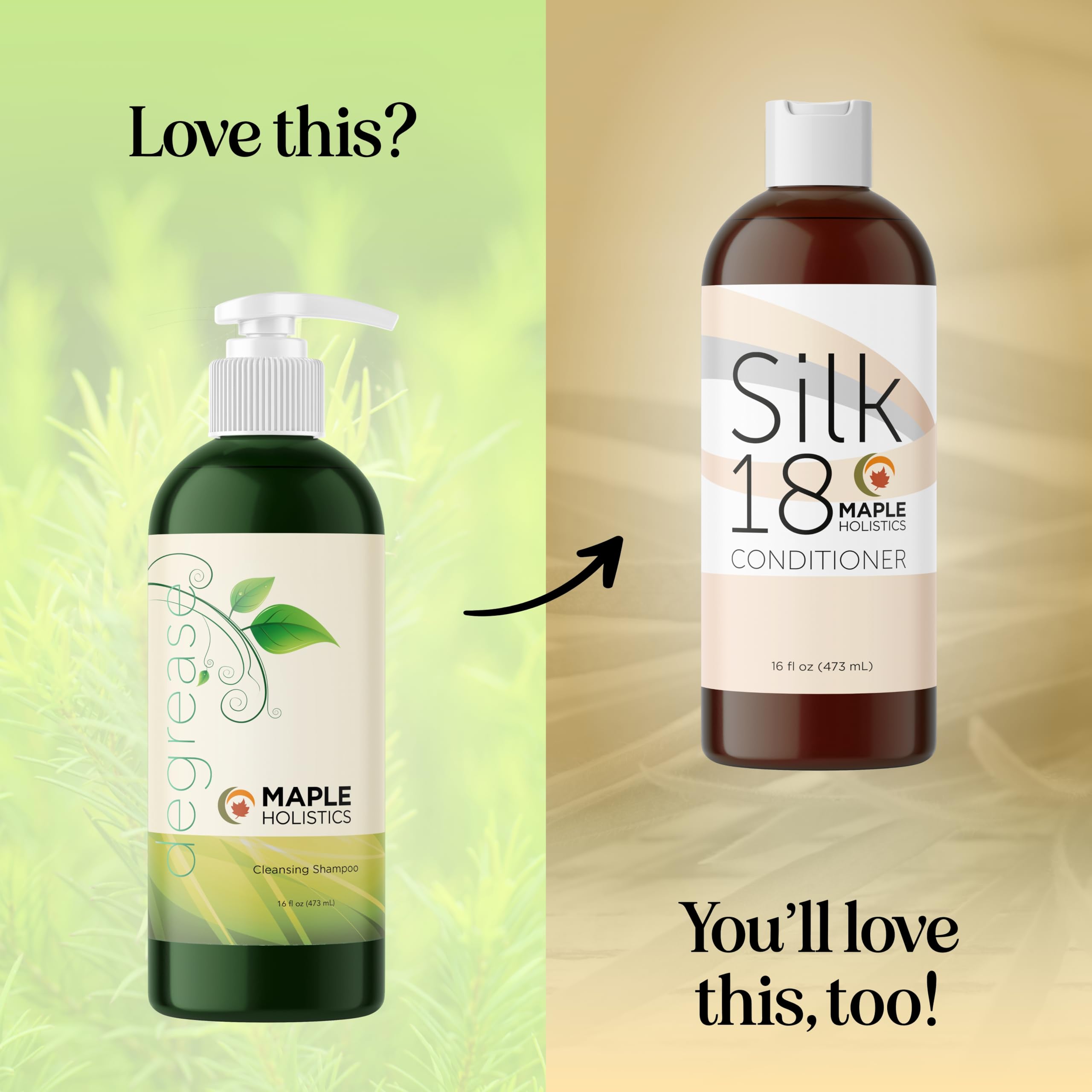 Maple Holistics label close-up listing ingredients and transparency benefit
