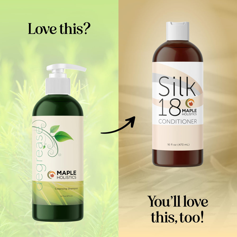 Maple Holistics label close-up listing ingredients and transparency benefit