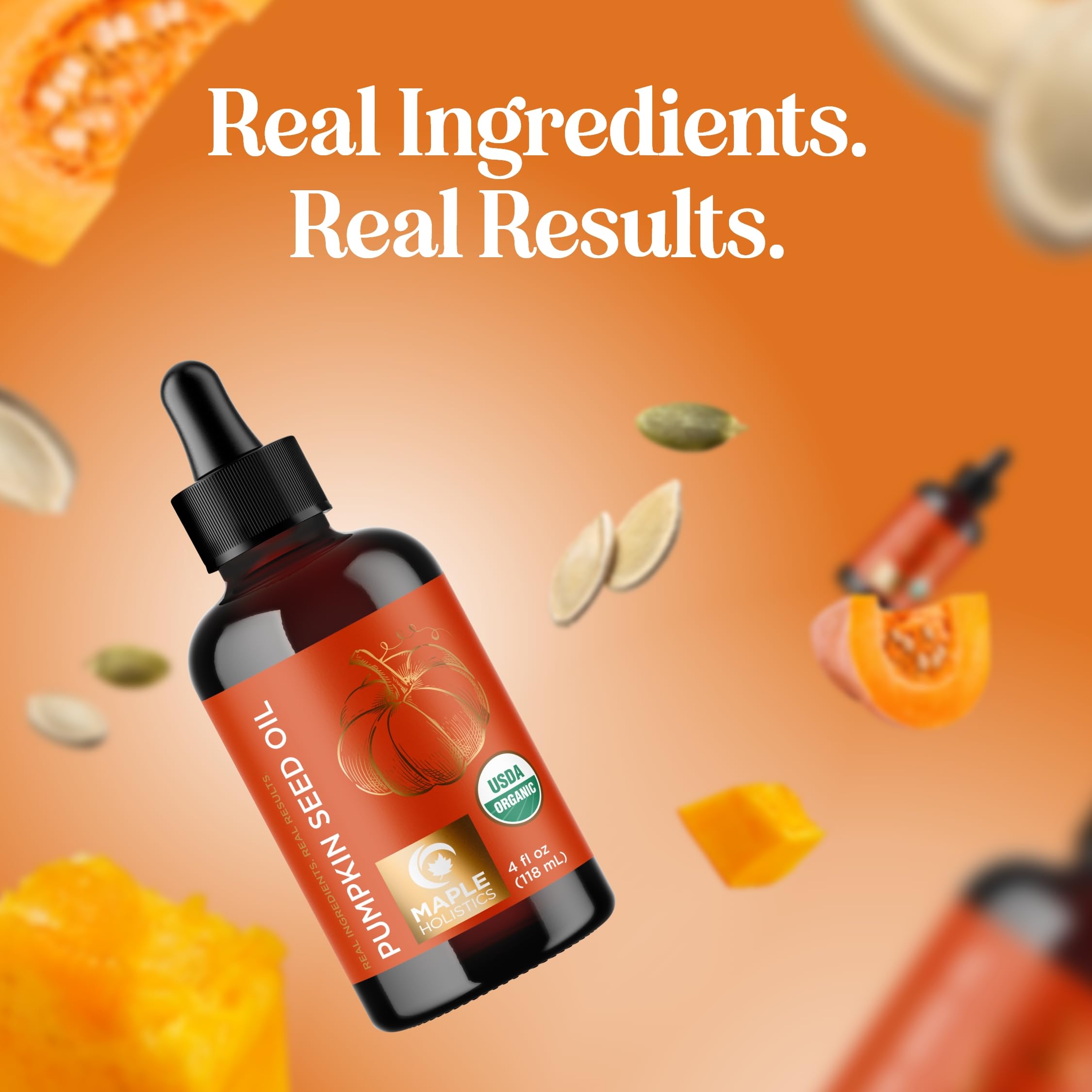 Maple Holistics bottle on bathroom vanity styled to show everyday skincare integration