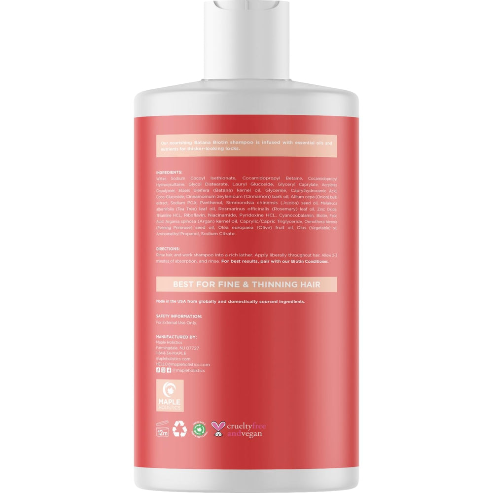 Maple Holistics pouring shampoo into hand for easy application and lather benefit