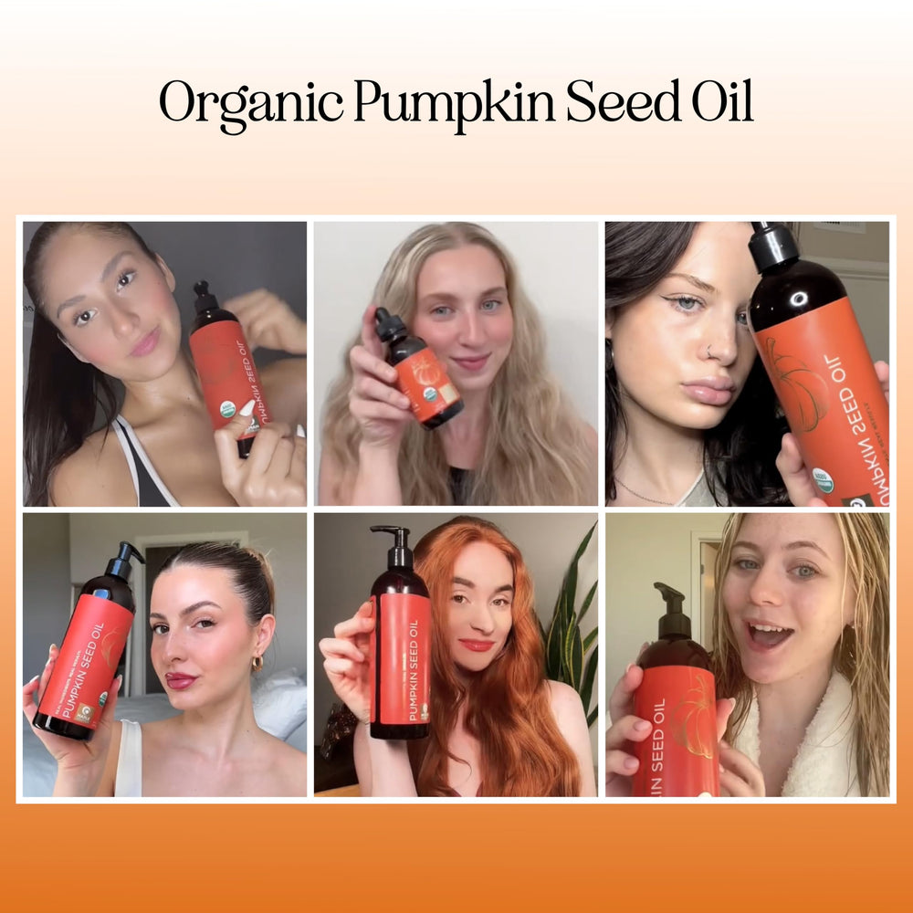 Maple Holistics pouring pumpkin seed oil texture for smooth application