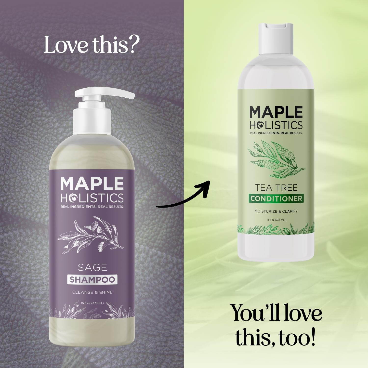 Maple Holistics bottle on shower ledge demonstrating daily use convenience