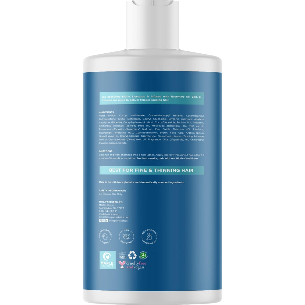 Maple Holistics shampoo texture close-up highlighting lightweight, non-greasy lather