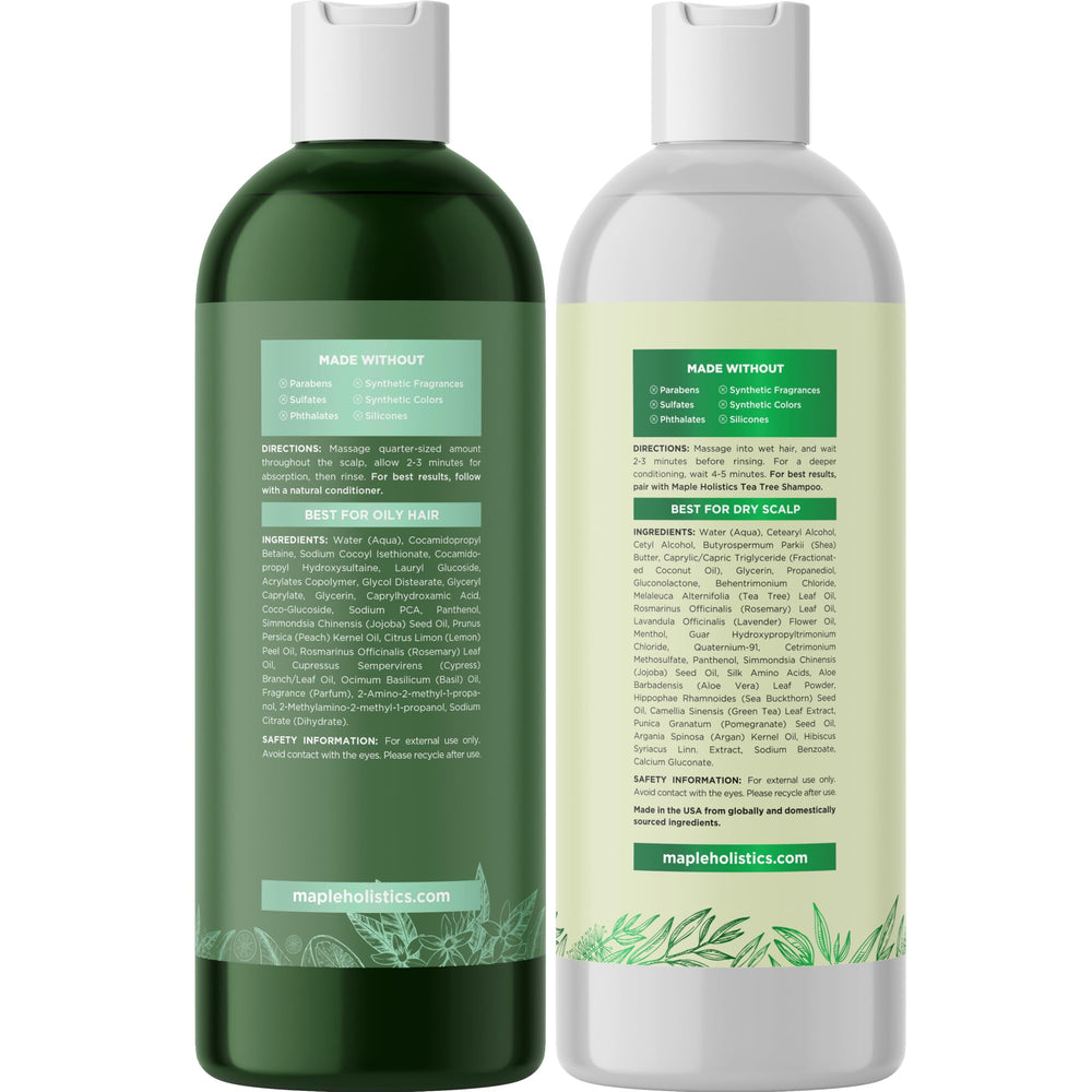 Maple Holistics 8 fl oz bottle held in hand illustrating compact travel-friendly size