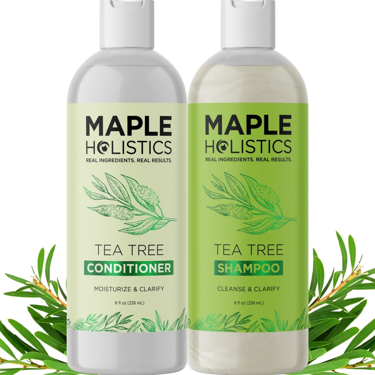 Maple Holistics front packaging showing sulfate-free clarifying duo benefits