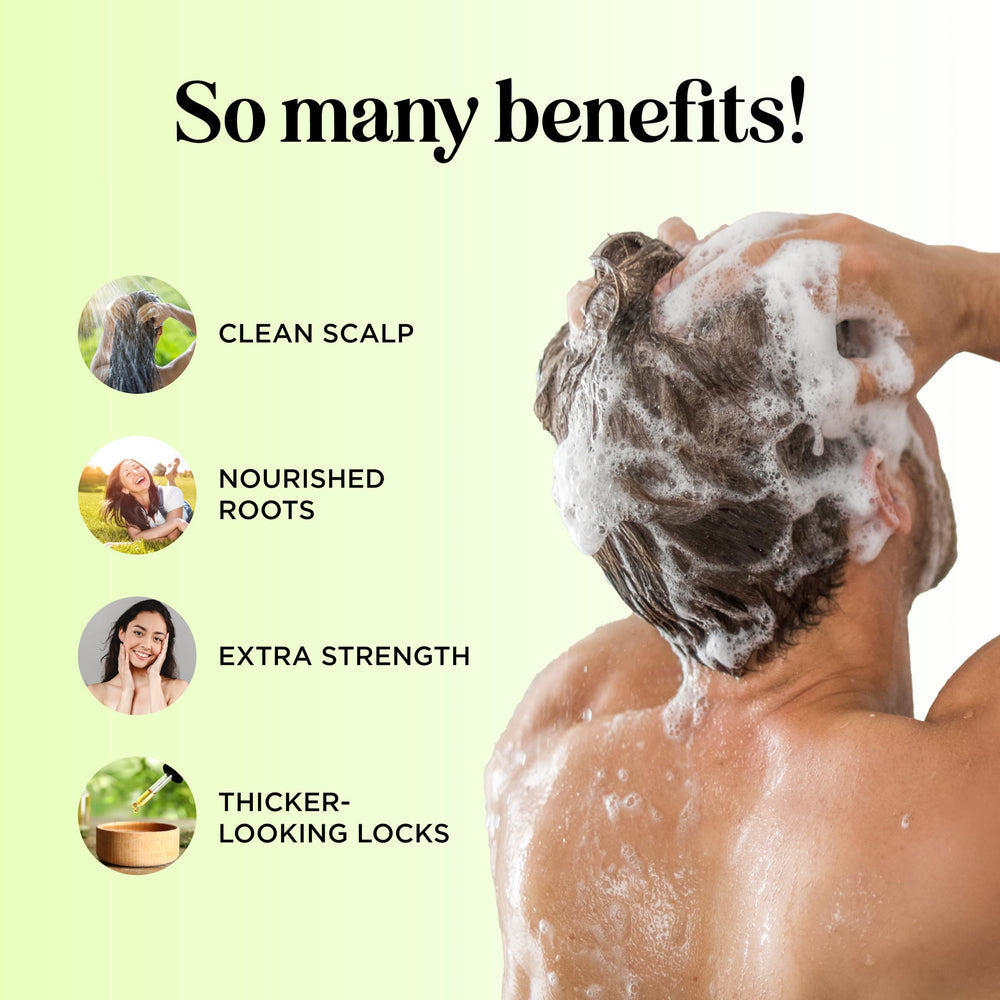 Maple Holistics shampoo lather close-up showing foamy texture for effective cleansing
