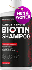 Maple Holistics front bottle showing label and volumizing benefit