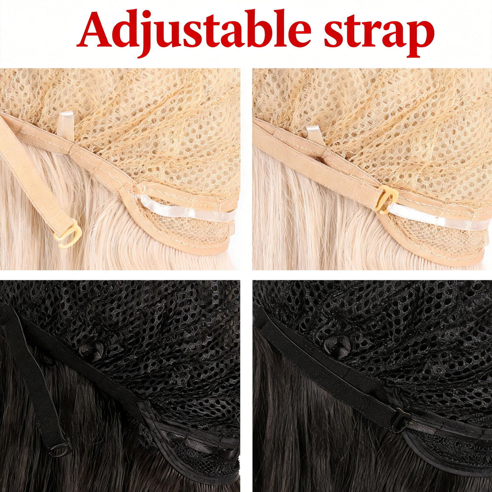 MapofBeauty wig beside ruler showing 70 cm length for accurate sizing benefit