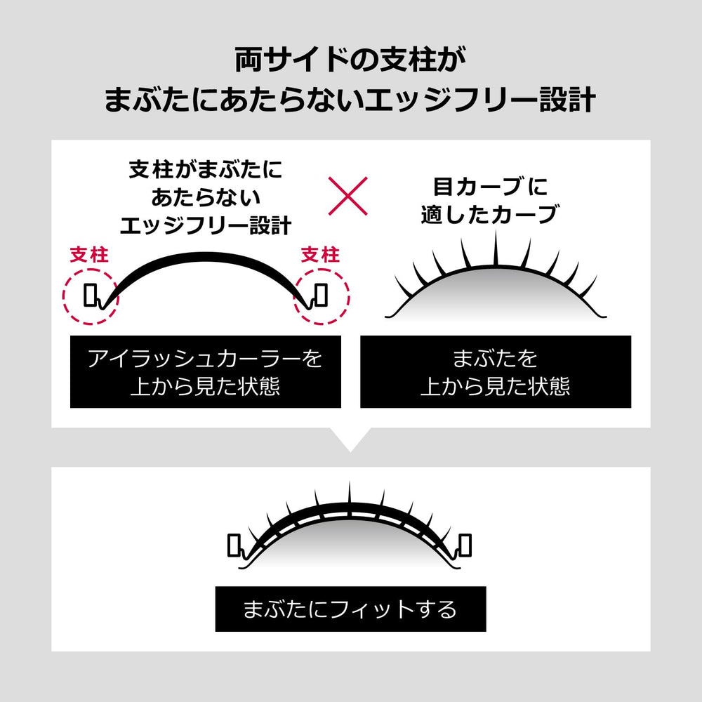 MAQuillAGE Shiseido close-up of padded clamp illustrating gentle lash protection