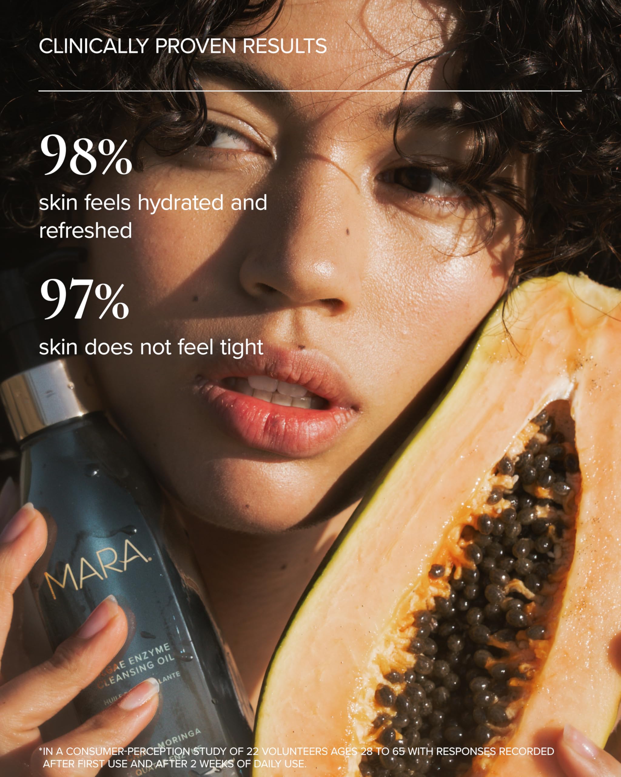 Label close-up of MARA formula highlighting clean, fragrance-free claims