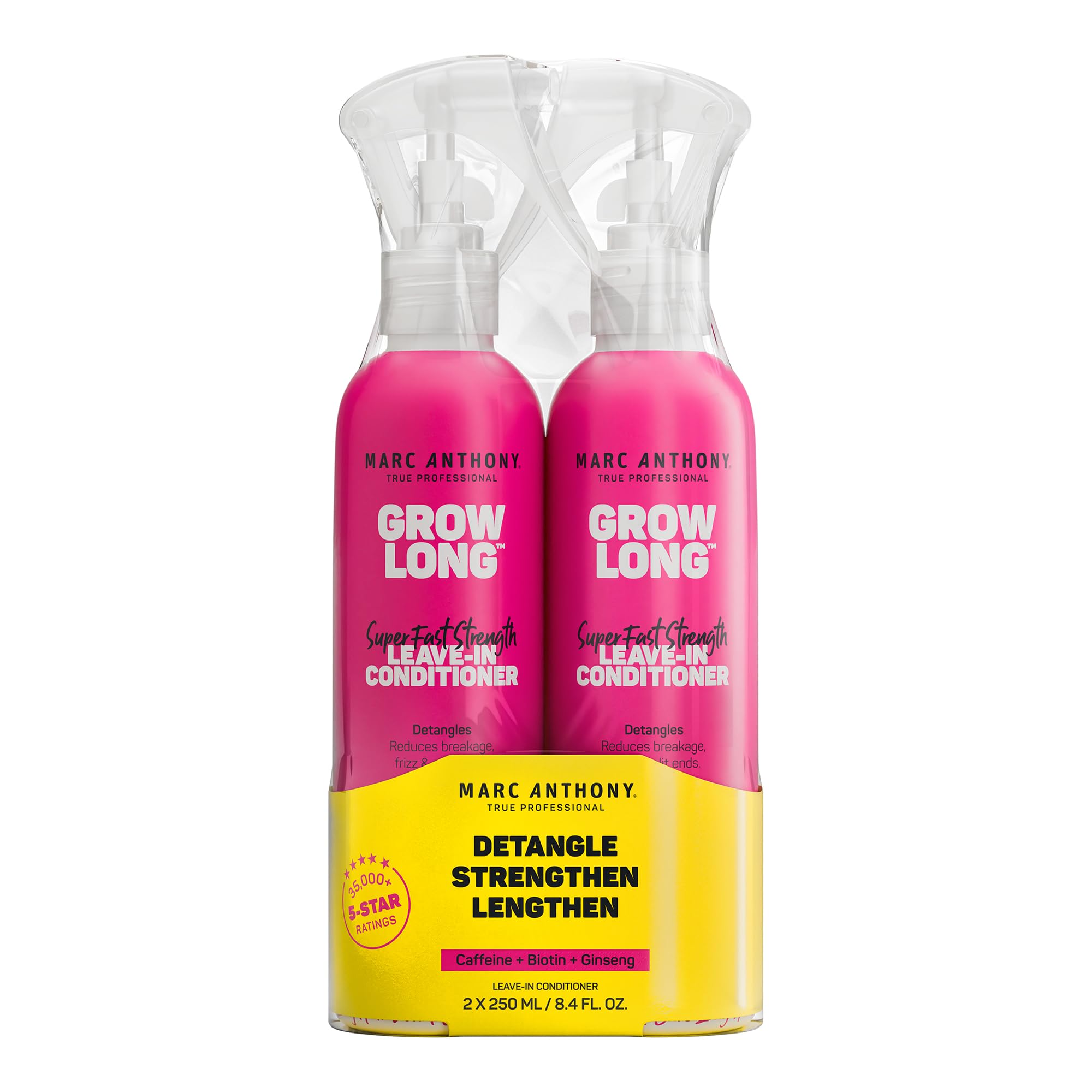 Marc Anthony bottle front view showing packaging and easy spray application benefit