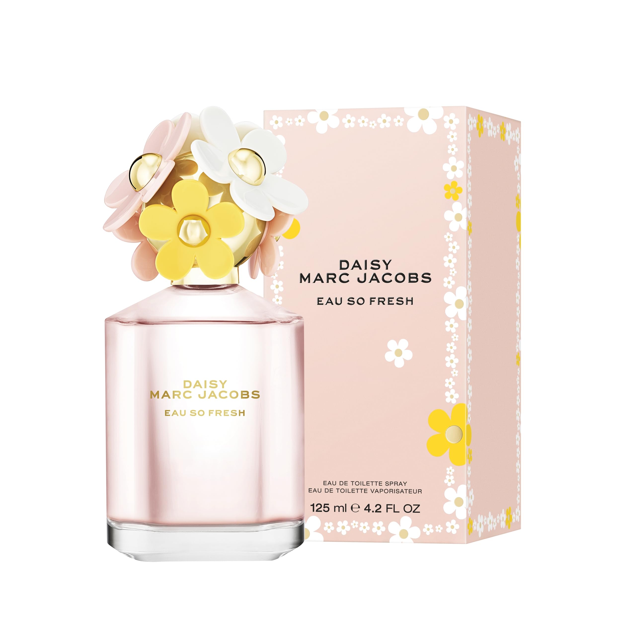 Marc Jacobs boxed packaging displayed, highlighting brand presentation and giftability