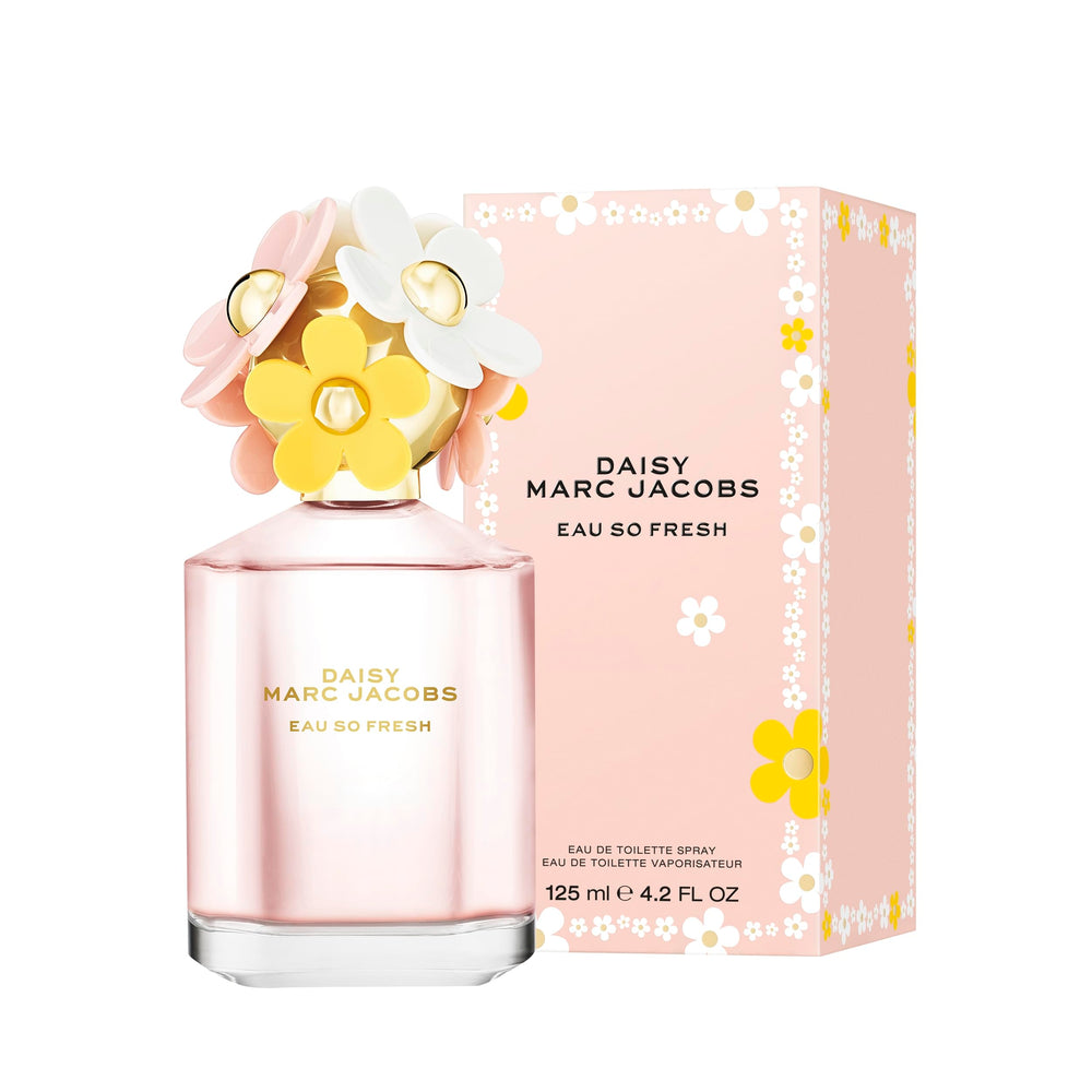 Marc Jacobs boxed packaging displayed, highlighting brand presentation and giftability