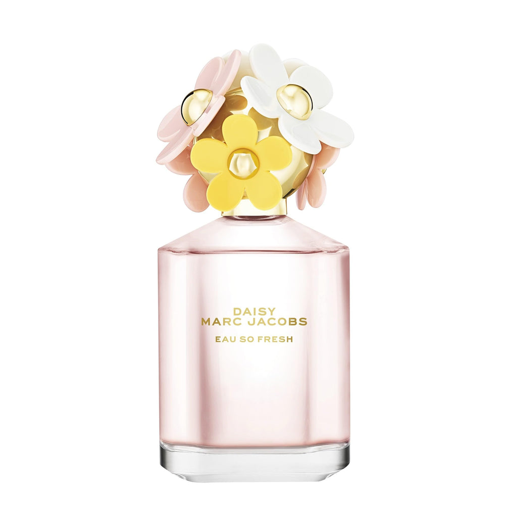Marc Jacobs bottle front view showing floral-inspired design and playful style