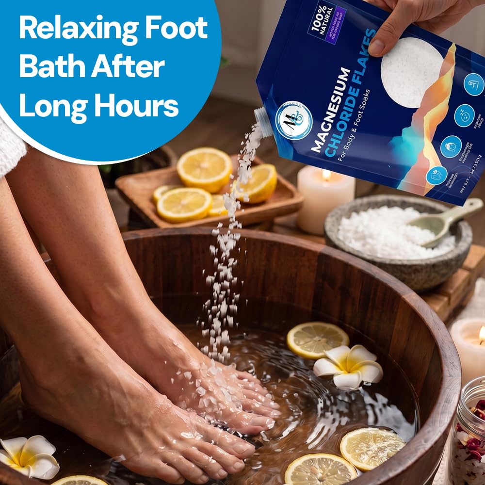 MARCO ESRA flakes dissolving in tub water for fast, even soak