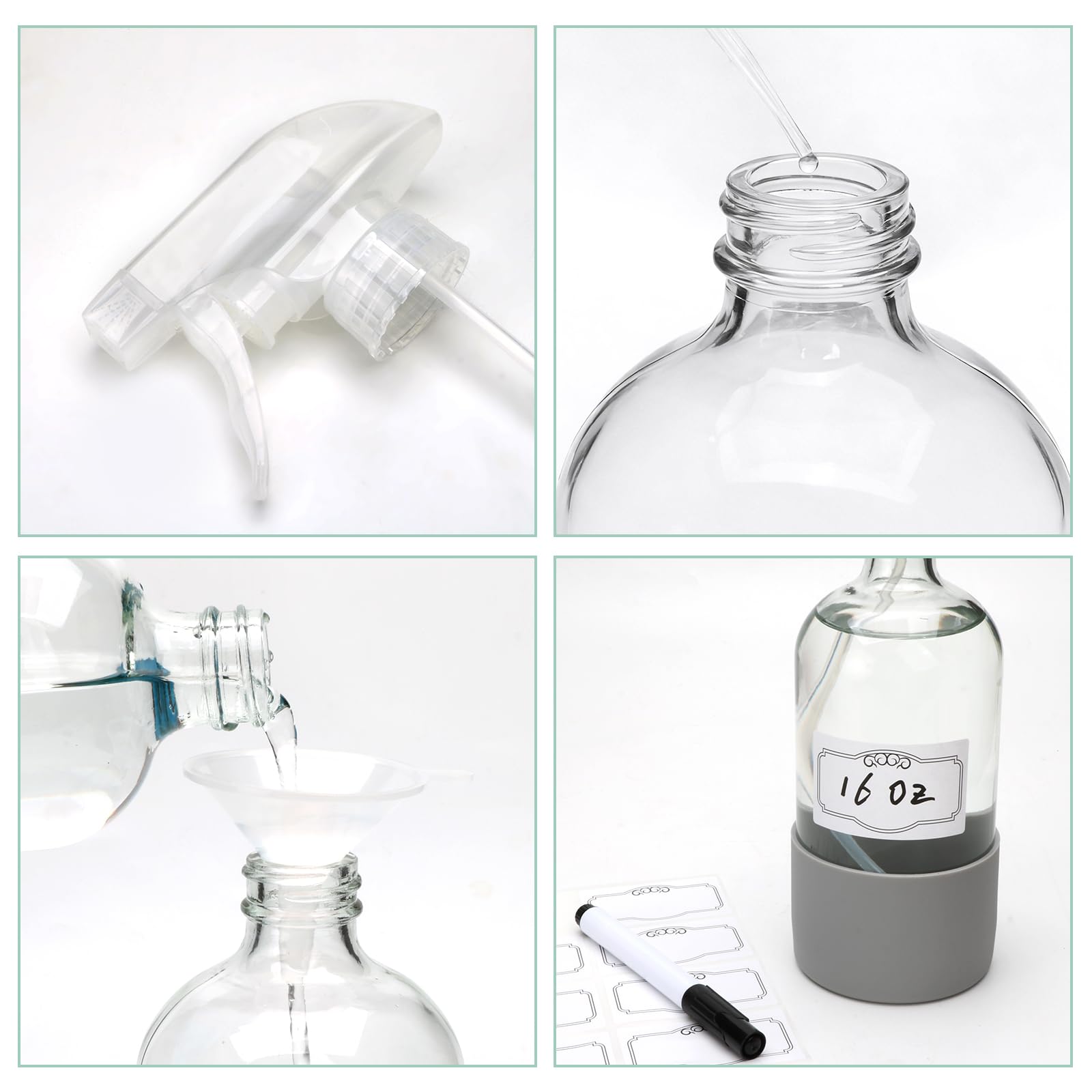 Maredash wide mouth being filled with funnel for neat refills