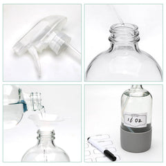 Maredash wide mouth being filled with funnel for neat refills