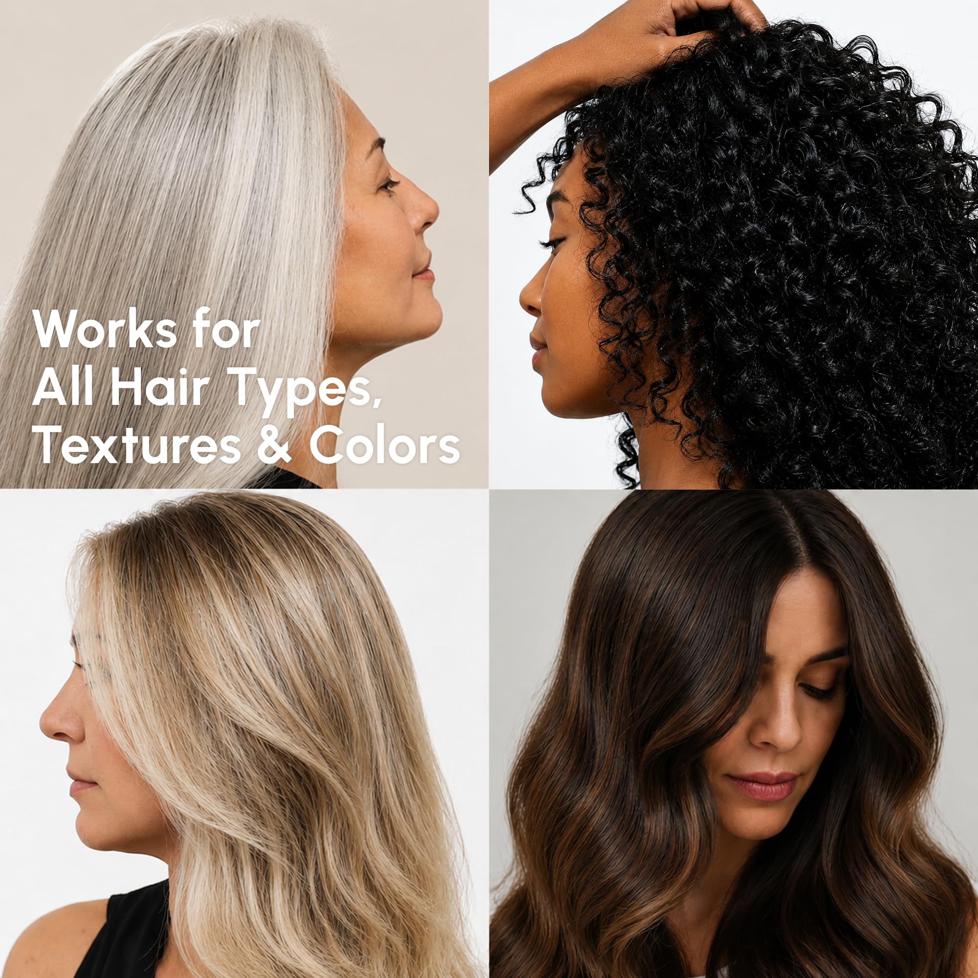 MAREE applying oil to mid-lengths to reduce frizz and tangles