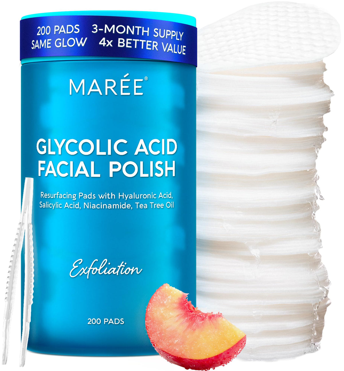 MAREE front packaging showing 200 pads for easy replenishment
