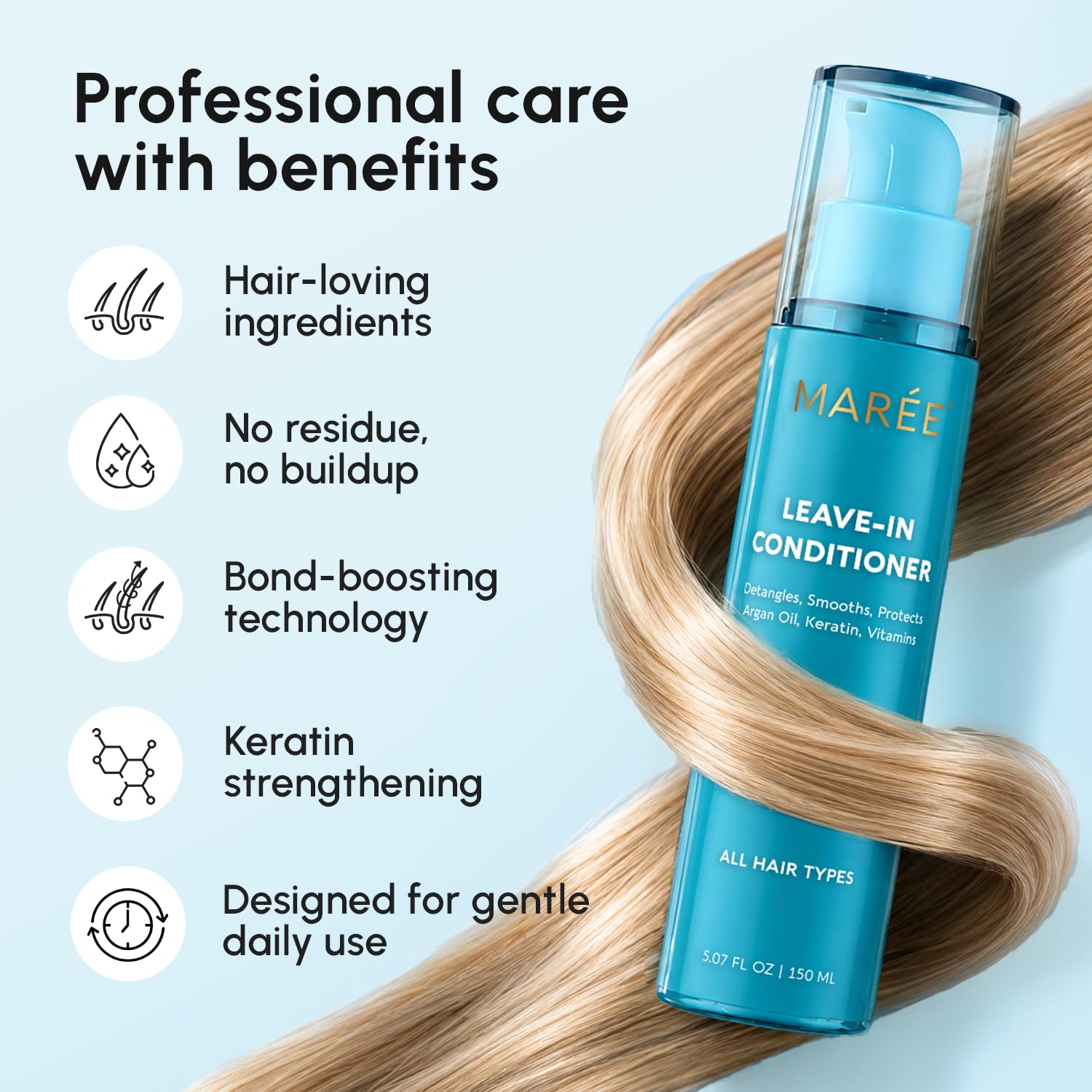 MAREE argan oil visual highlighting nourishing ingredient benefits