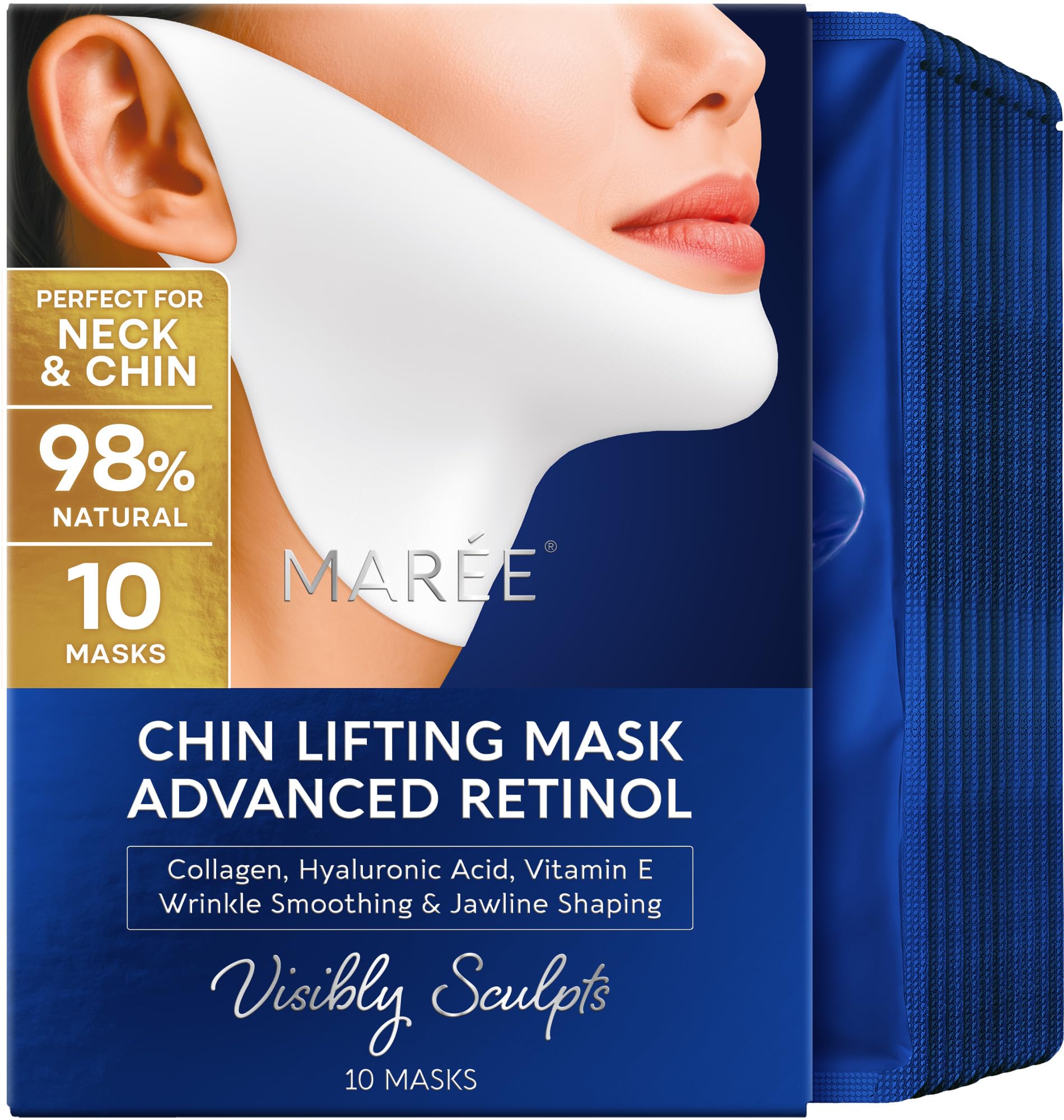MAREE front packaging showing V Line Lifting Mask and benefits