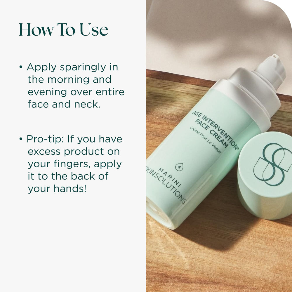 Marini SkinSolutions label close-up showing ingredient list and transparency benefit