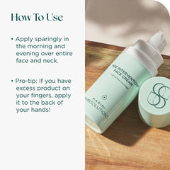 Marini SkinSolutions label close-up showing ingredient list and transparency benefit