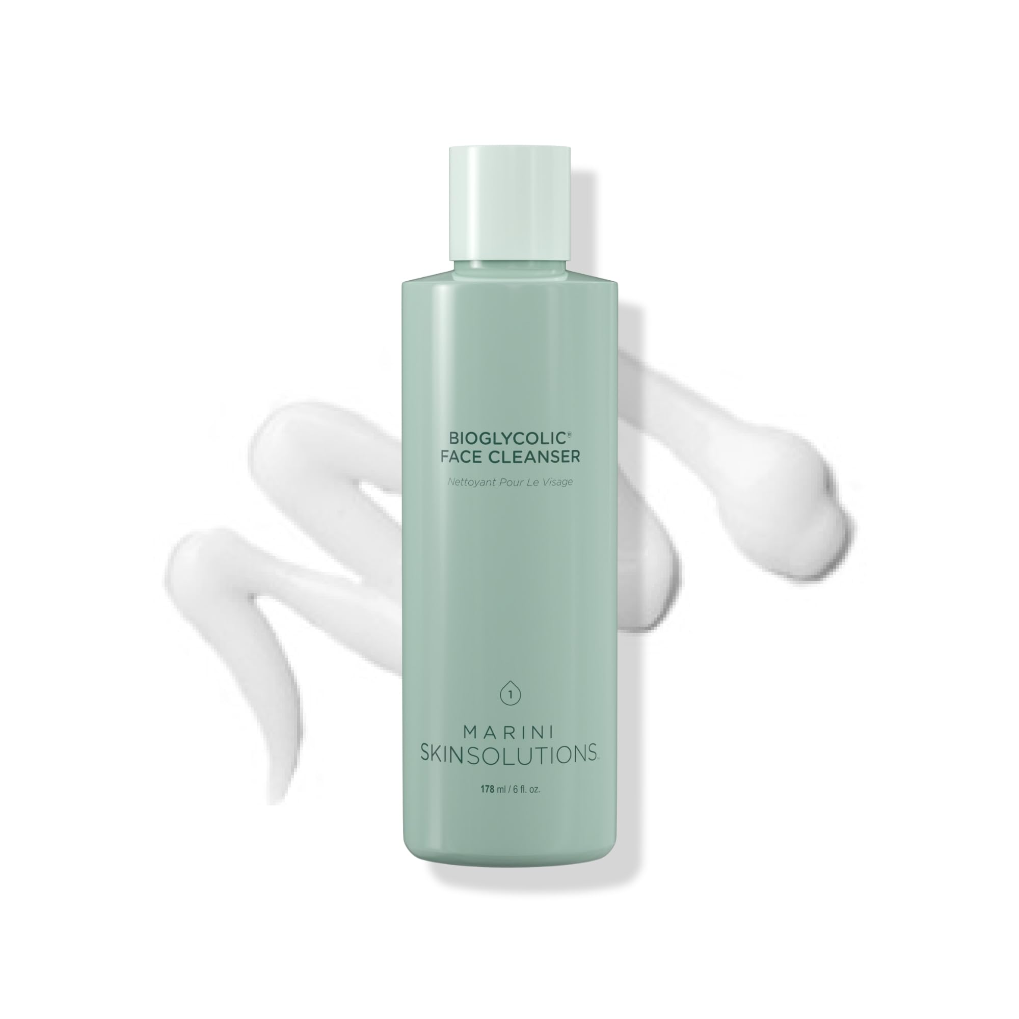 Marini SkinSolutions front packaging shows bottle and product name, promotes clarity