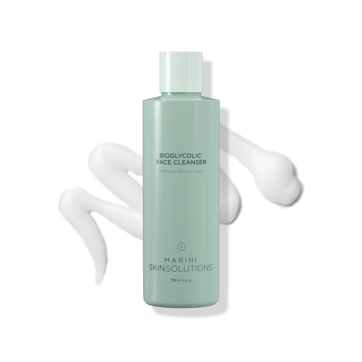 Marini SkinSolutions front packaging shows bottle and product name, promotes clarity