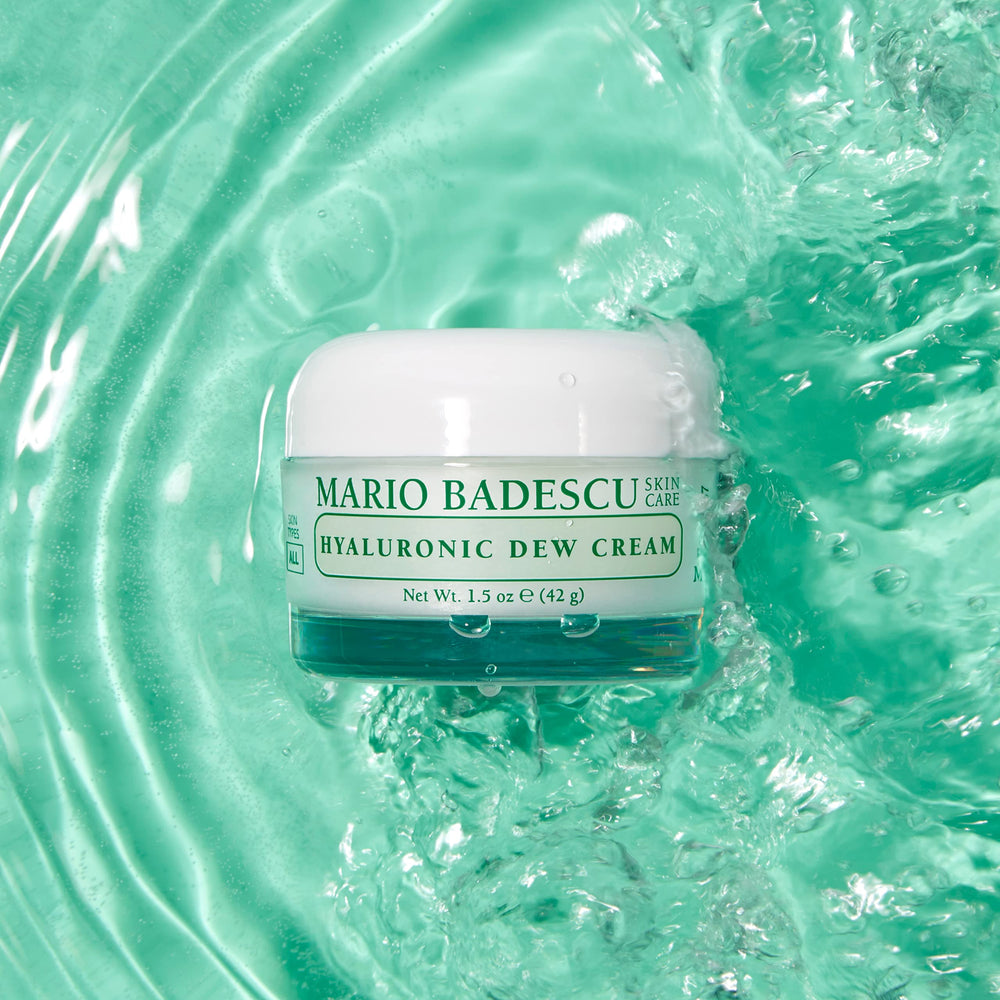 Mario Badescu cream next to thyme sprig illustrating botanical infusion benefit